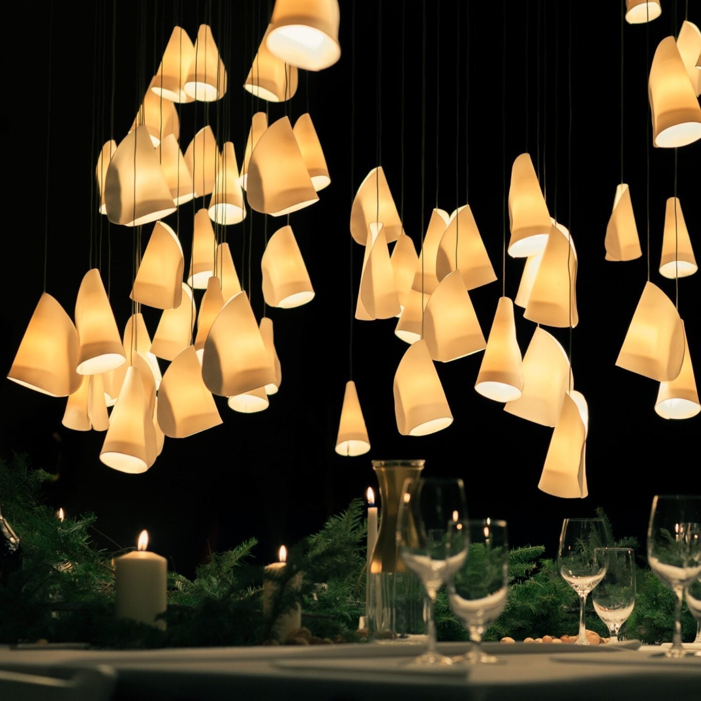 Olshaion Geometric Ceramic Pendant Light - Letslighting