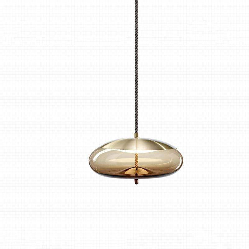Valentina Moderna Geométrica Metal/Vidrio Lámpara Colgante Gris/Amarillo
