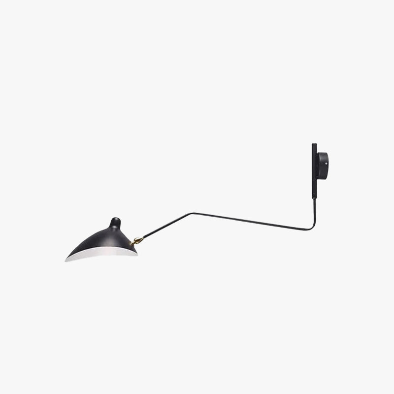 Arisha Minimalita Lineal Metal Aplique de Pared Negro