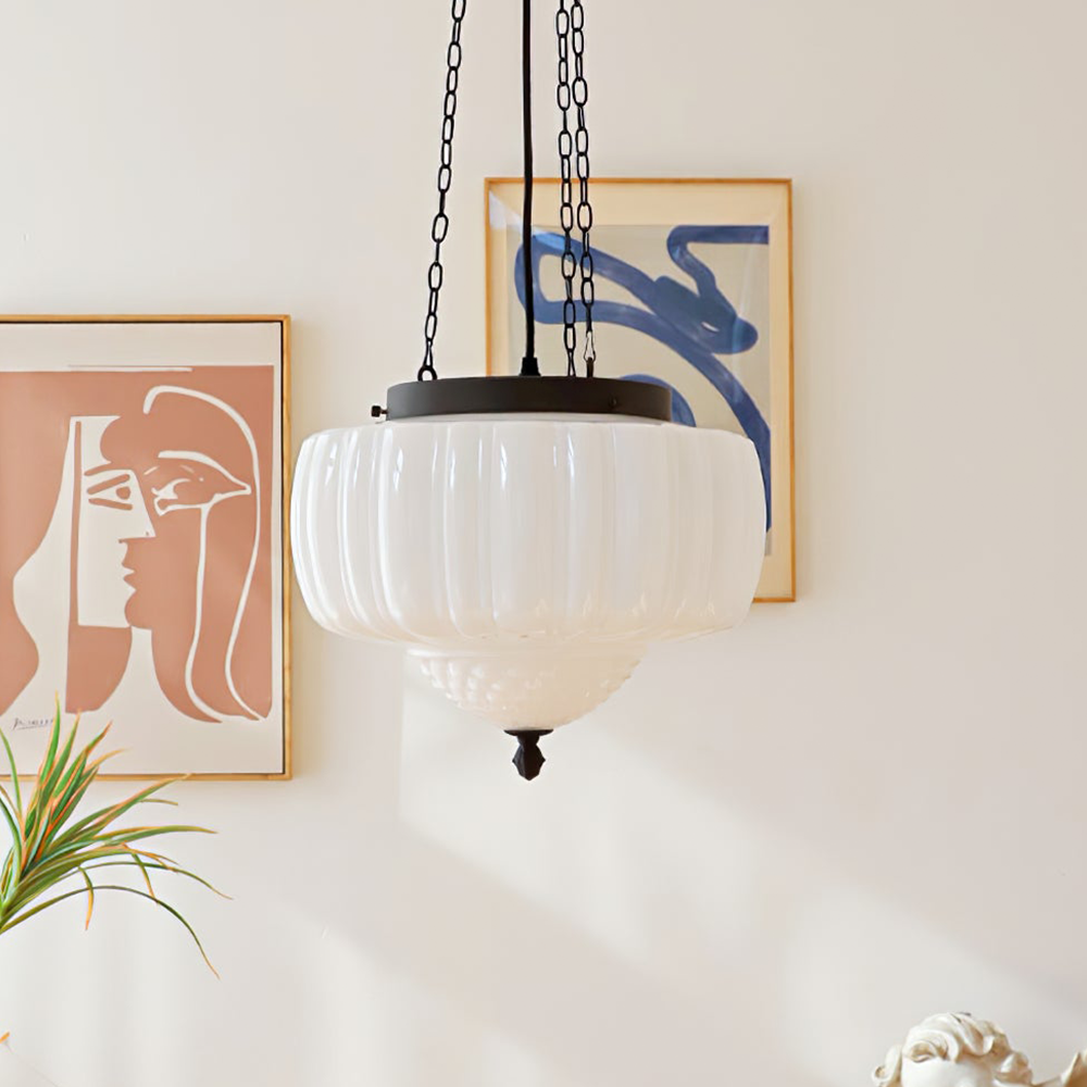 Valentina Moderno Minimalista Metal Vidrio Lámpara Colgante Salón