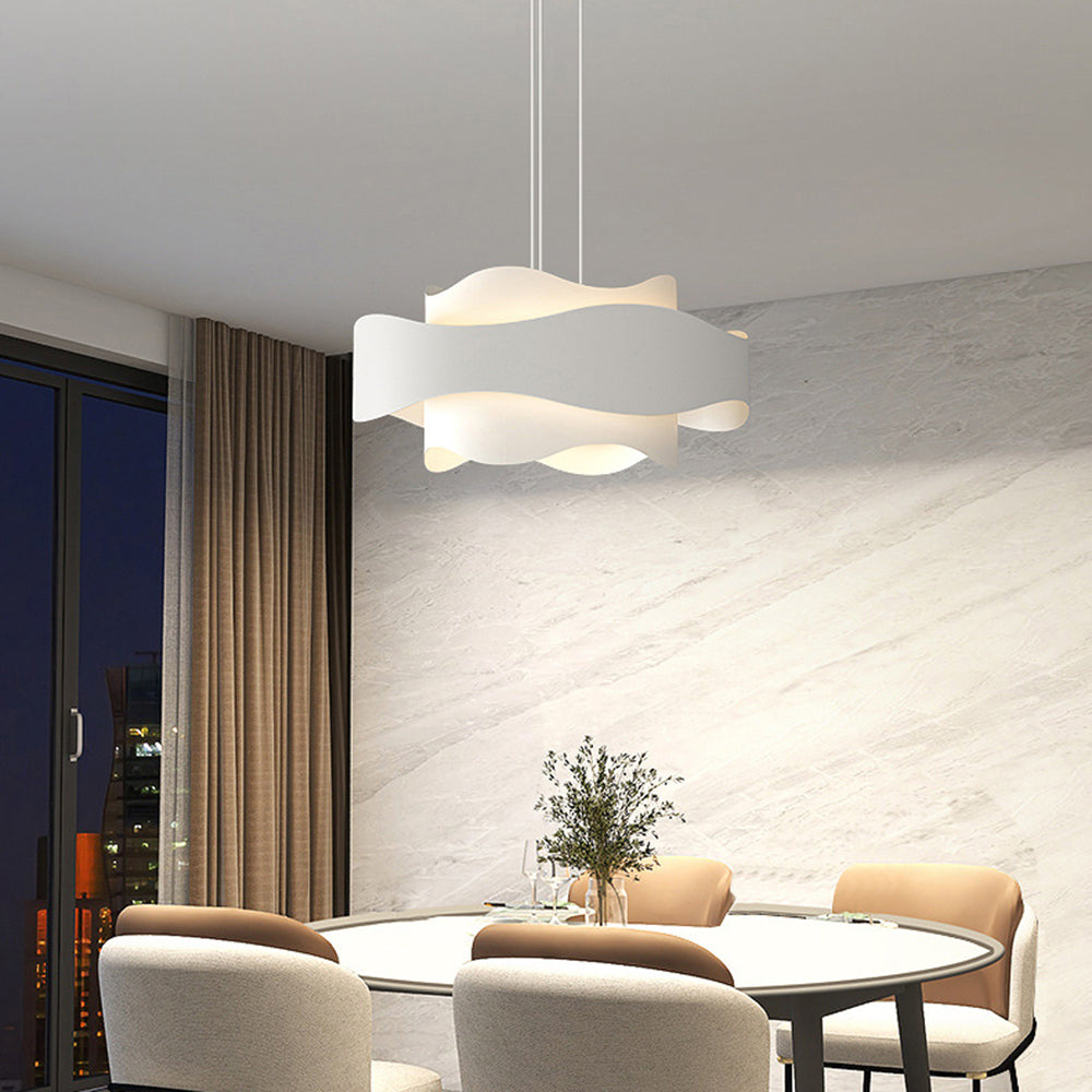 Arisha Moderna Diseño Minimalista Metal Lámpara Colgante Blanca