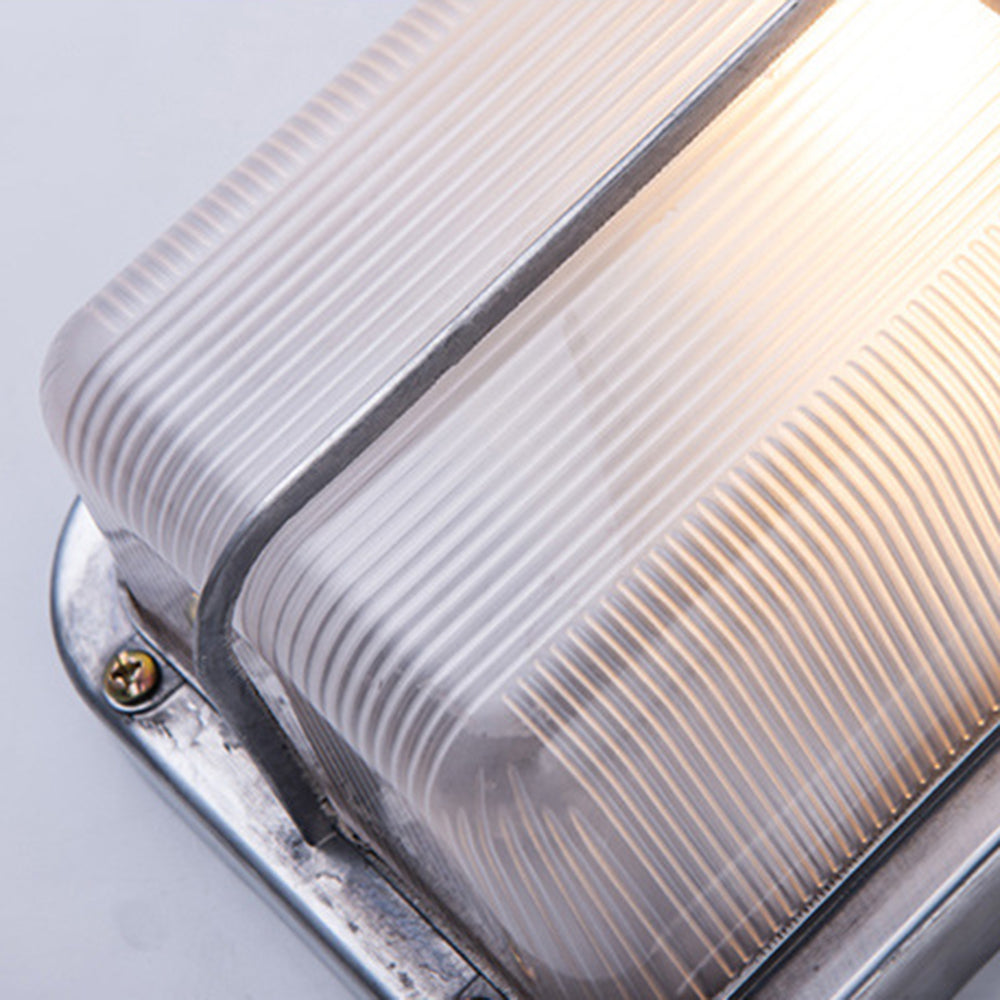 Ray Moderno Geométrico Metal LED Aplique de Pared Exterior Plata