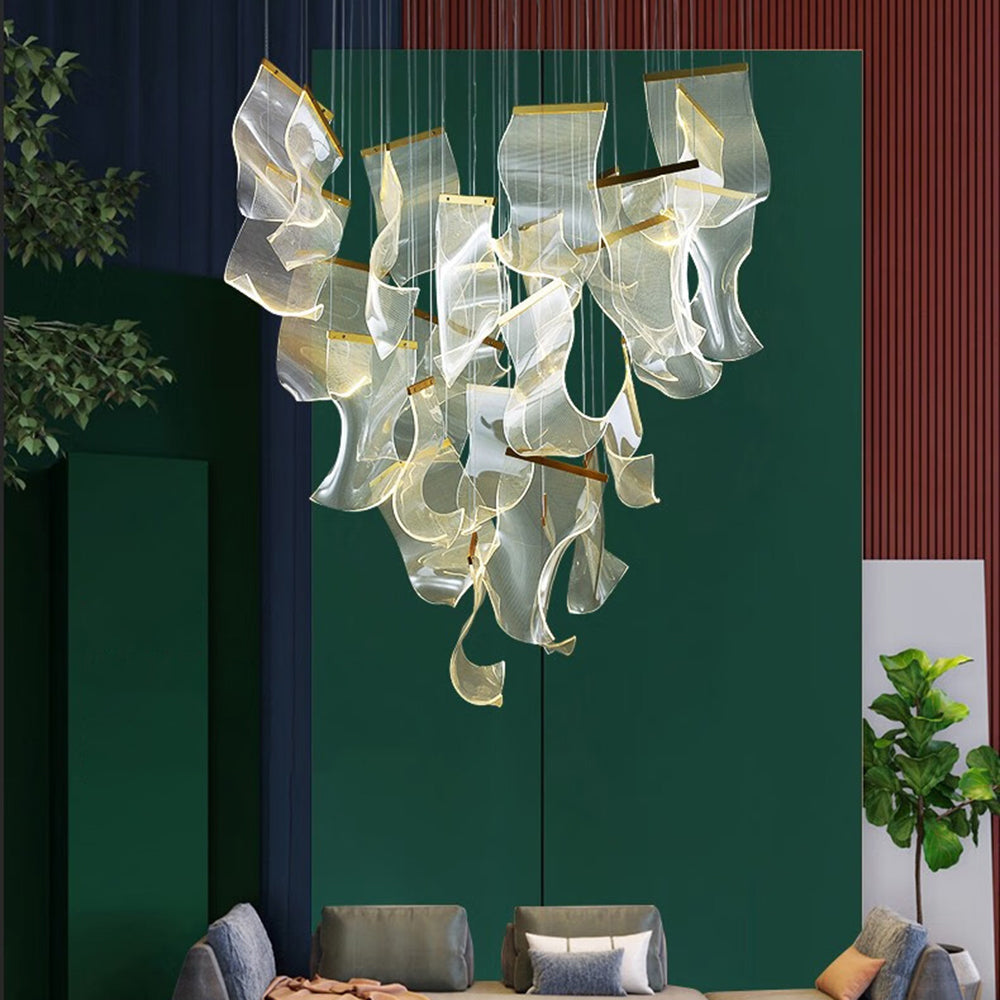 Kristy Moderna Decorativa Cristal Lámpara Colgante Dorada