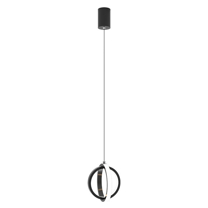 Arisha Moderna Redonda Metal Lámpara Colgante Negra/Ora