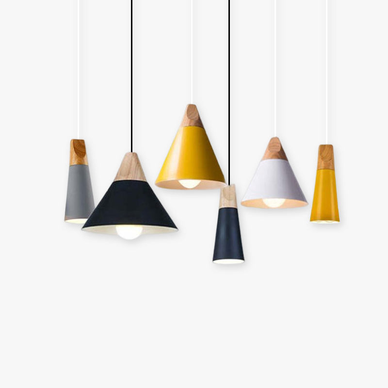 Valentina Moderna Madera/Metal Lámpara Colgante