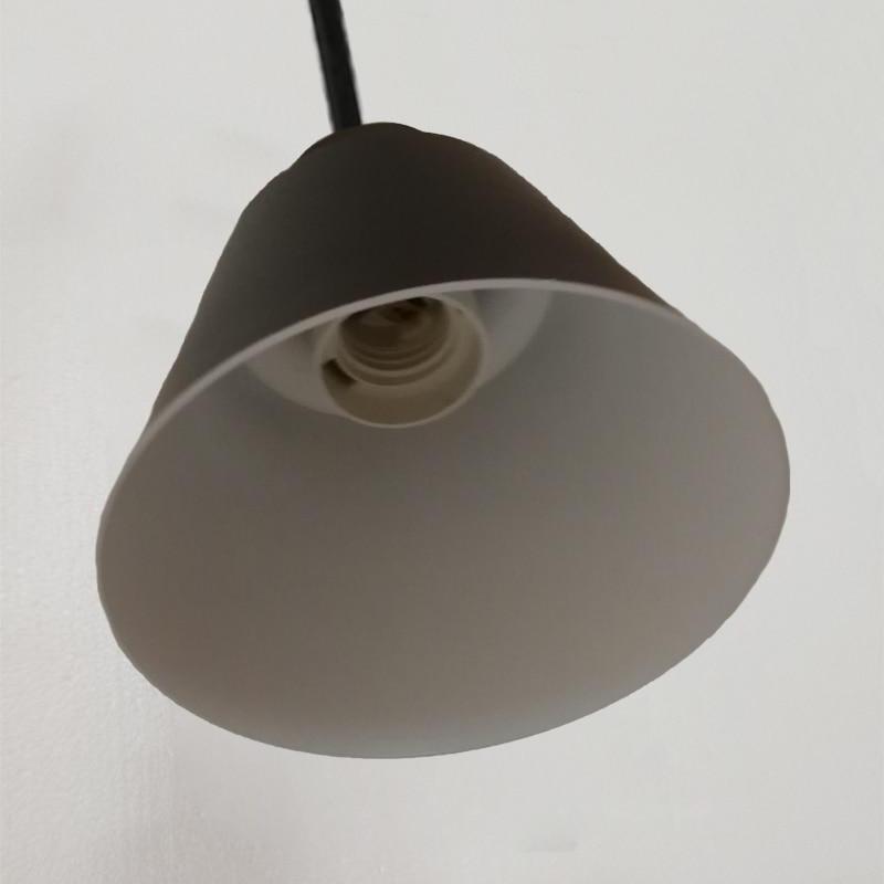 Arisha Minimalista Cónica Metal/Madera Lámpara Colgante Negra/Blanca