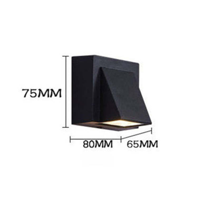 Ray Moderno Simple Aluminio Aplique de Pared LED Negro/Gris