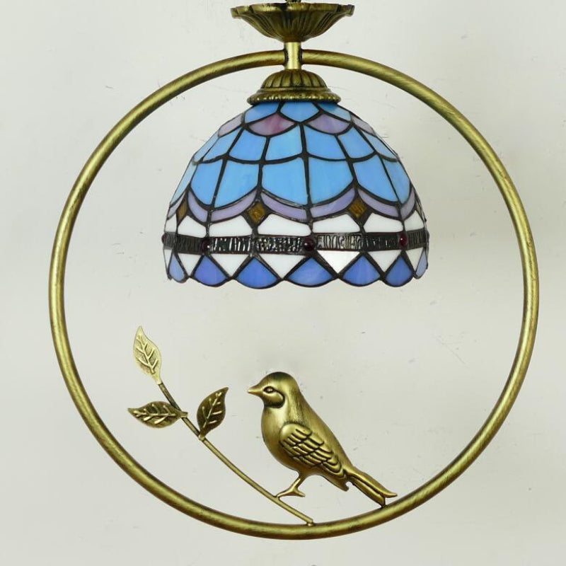 Tiffany Casa Rural Acrílico Lámpara Colgante Metal Vidrio Dormitorio