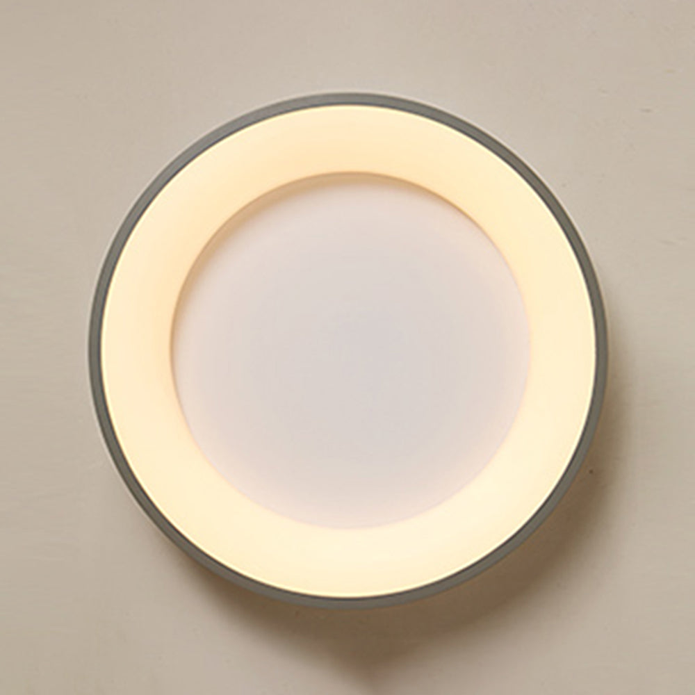 Arisha Moderna Redonda Metal LED Lámpara de Techo Blanca/Gris