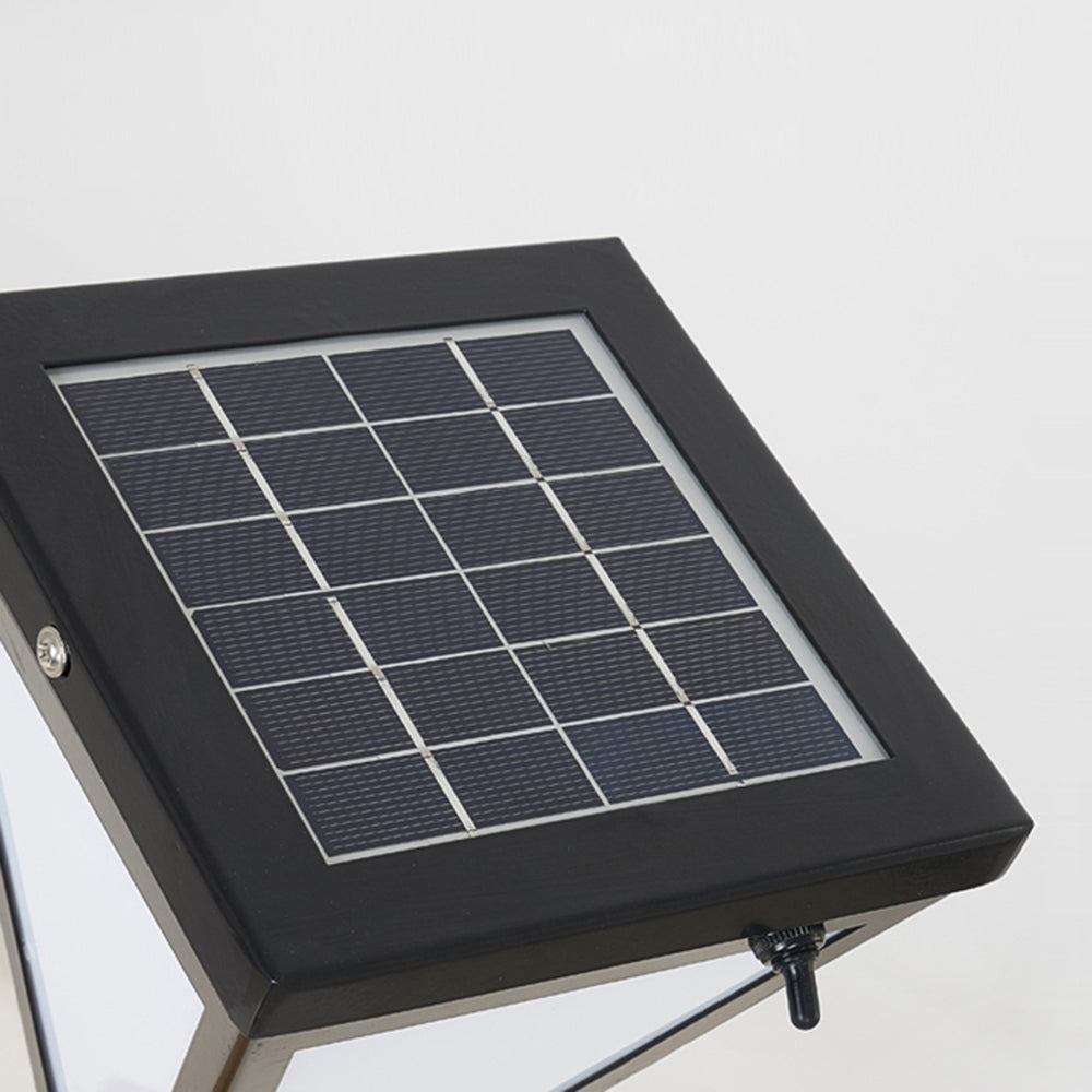 Ray Moderna Cónica Metal Vidrio Solar Lámpara Exterior