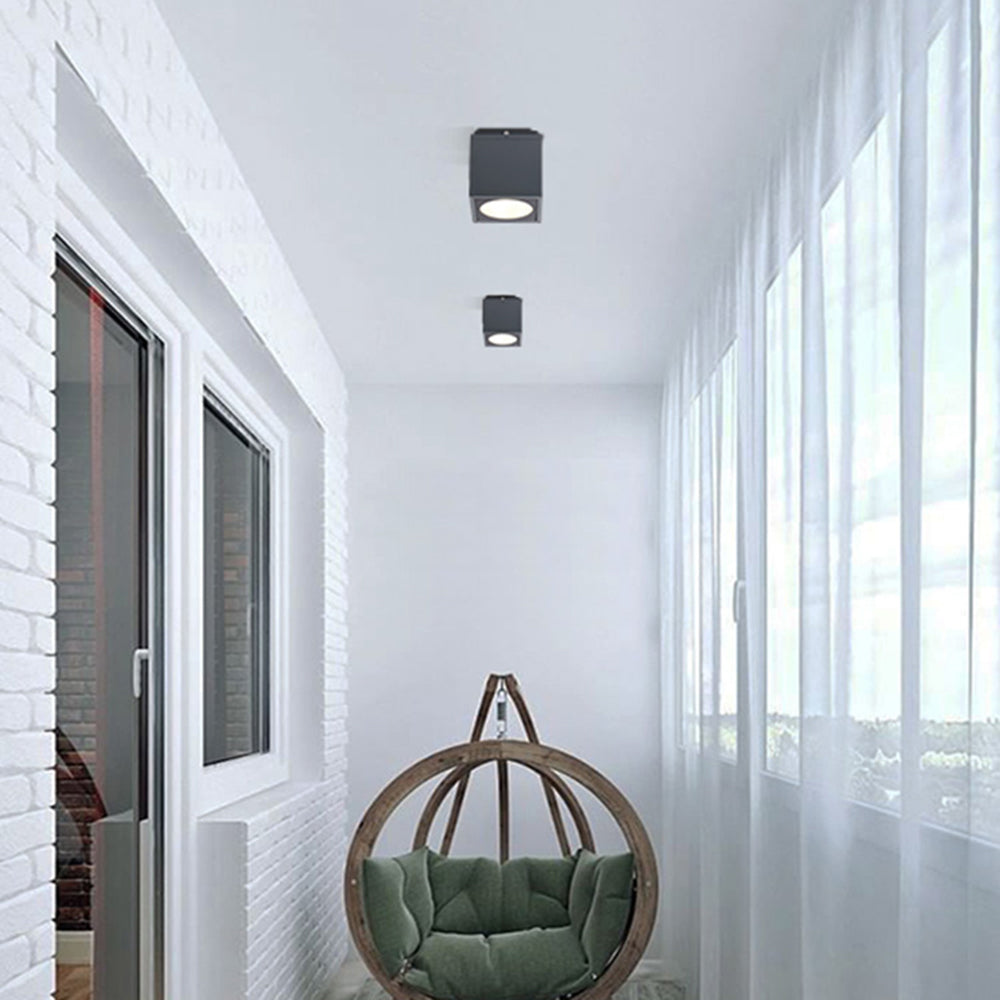 Ray Minimlista Cuadrada Metal Lámpara de Techo Exterior