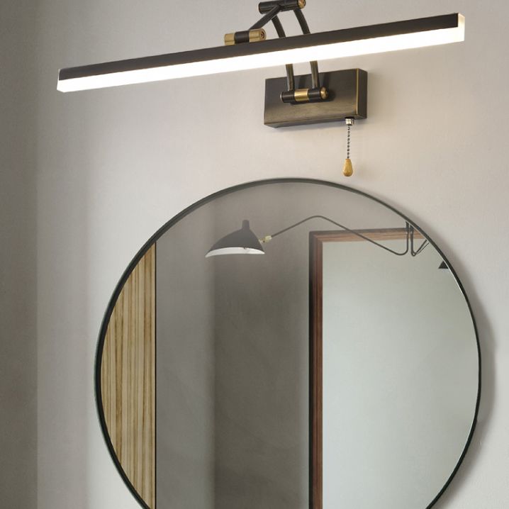 Arisha Moderno Lineal Metal/Acrílico Aplique de Pared Negro