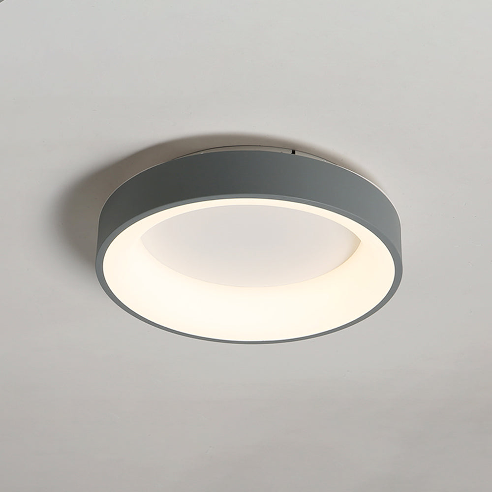 Arisha Moderna Redonda Metal LED Lámpara de Techo Blanca/Gris