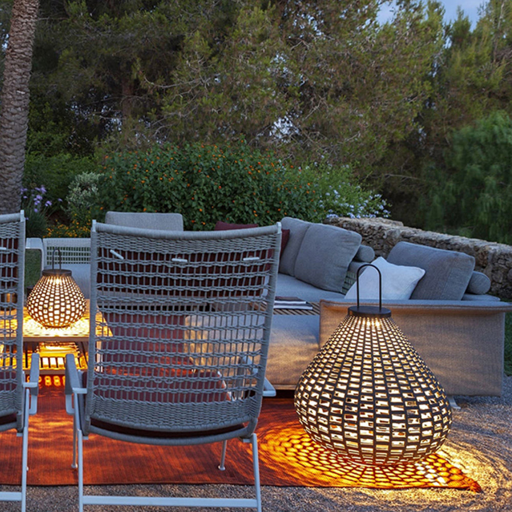 Ray Retro Lámpara de Pie Exterior Farol Metal Patio