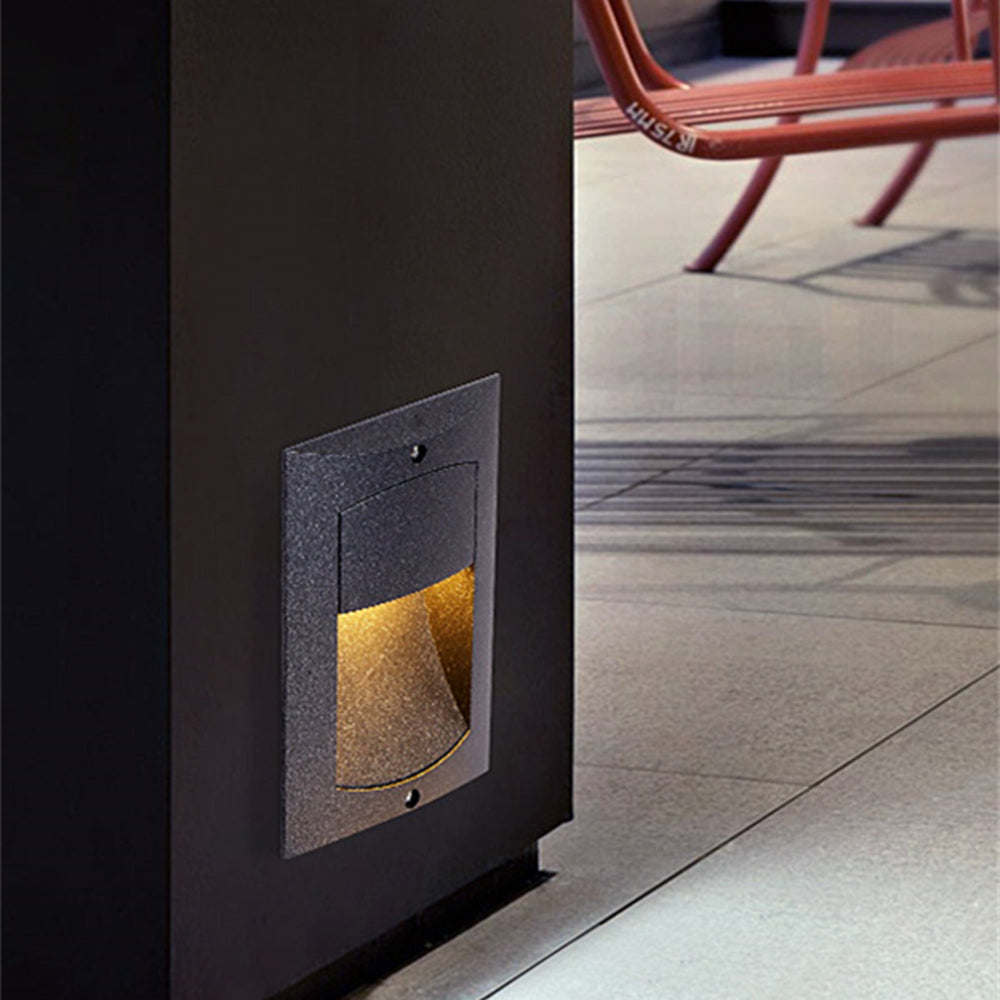 Ray Moderno Rectangular Metal Acrílico Aplique Eexterior