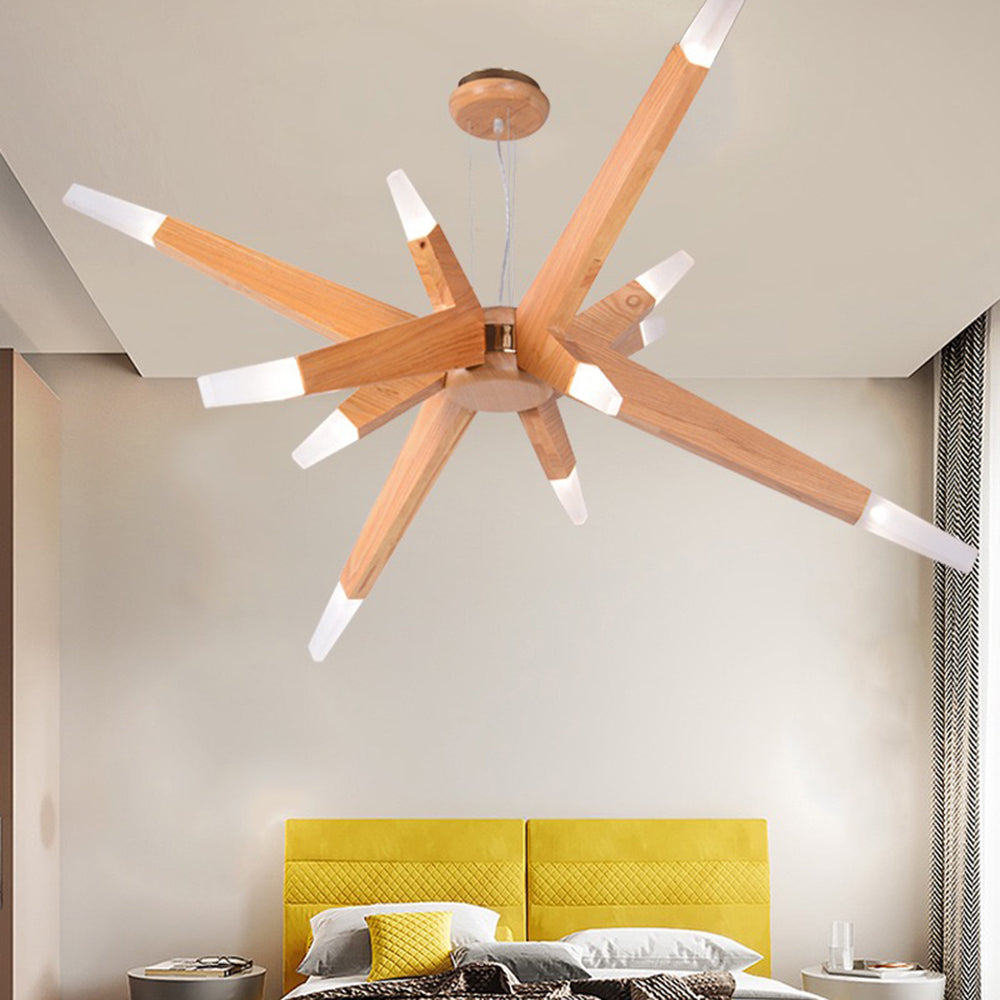 Arisha Moderna Diseño Irregular Madera Lámpara Colgante Madera