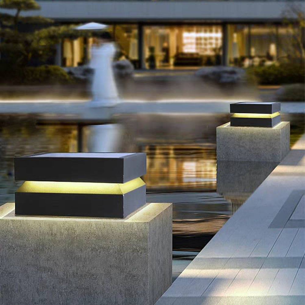Ray Diseño Lámpara Exterior Cubo Metal Patio Jardín