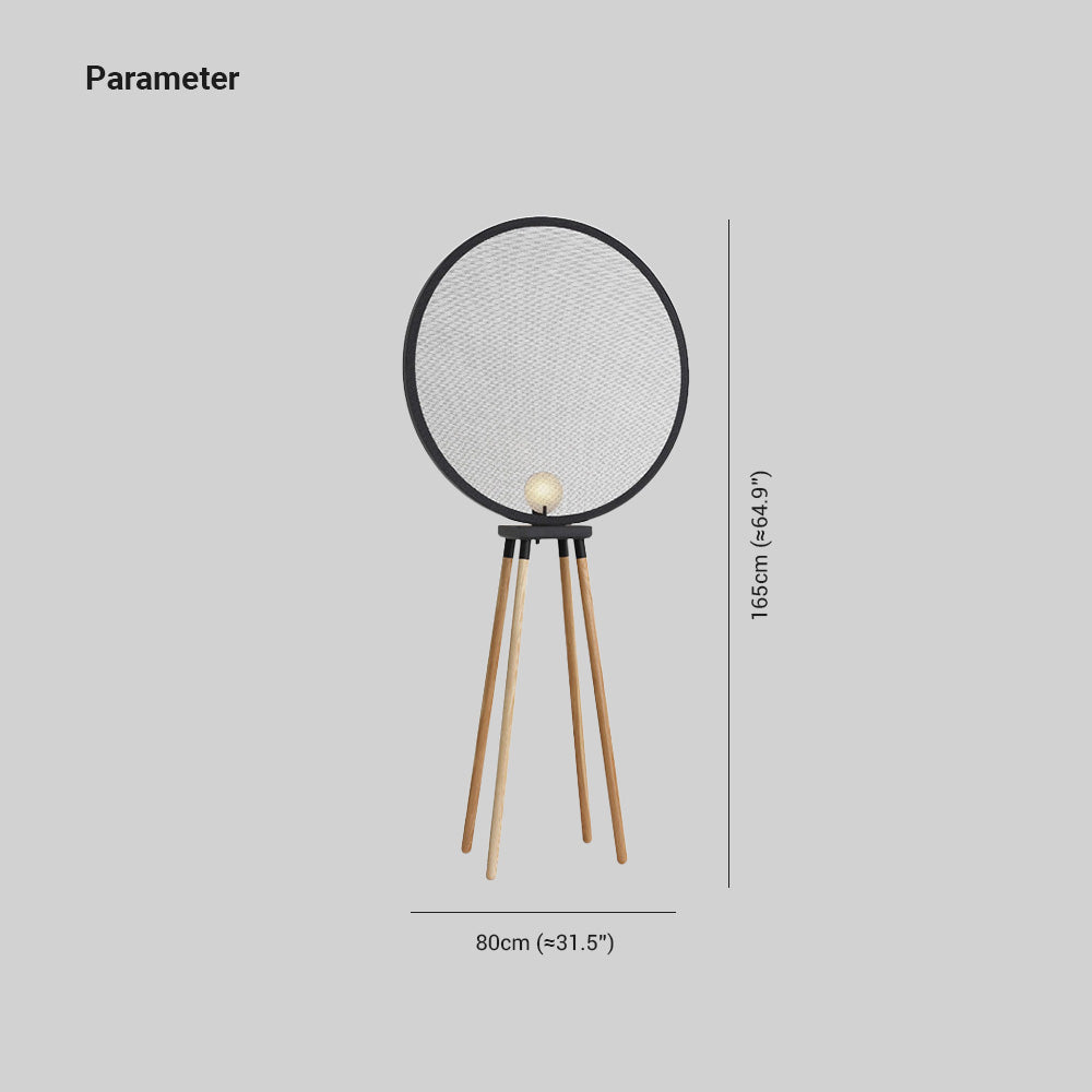 Mira Lámpara de Pie Metal/Madera Moderna Diseño Negra