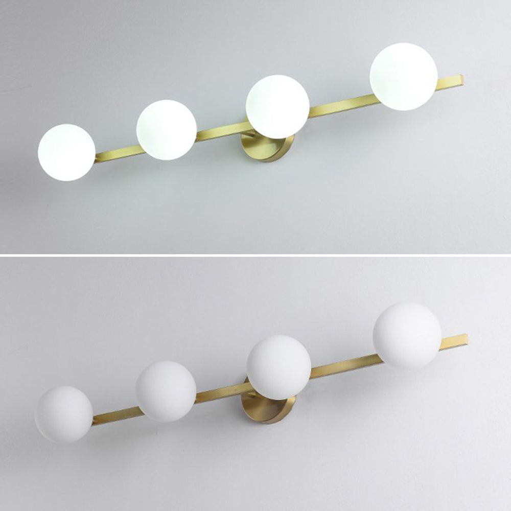 Valentina Natural Redondo Metal/Vidrio LED Aplique de Pared Dorado