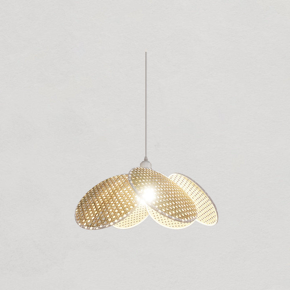 Ritta Vintaje Irregular Metal/Rota Lámpara Colgante Negra/Blanca