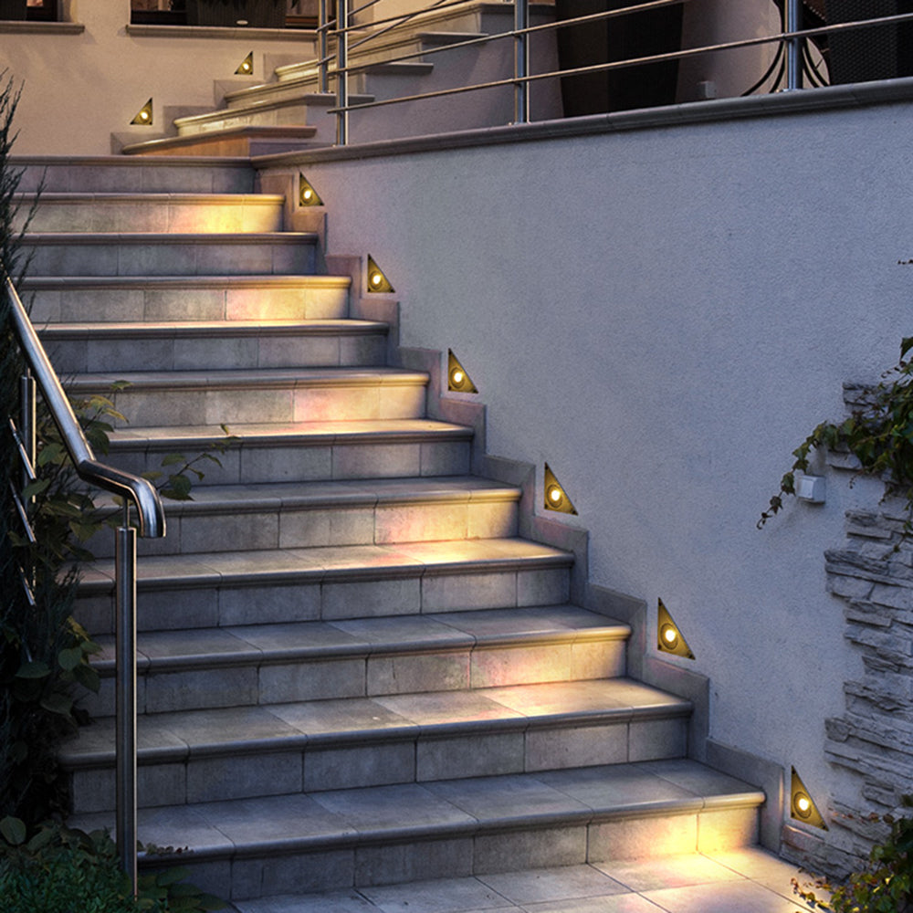 Ray Moderna Triangular LED Metal Acrílico Lámpara Exterior