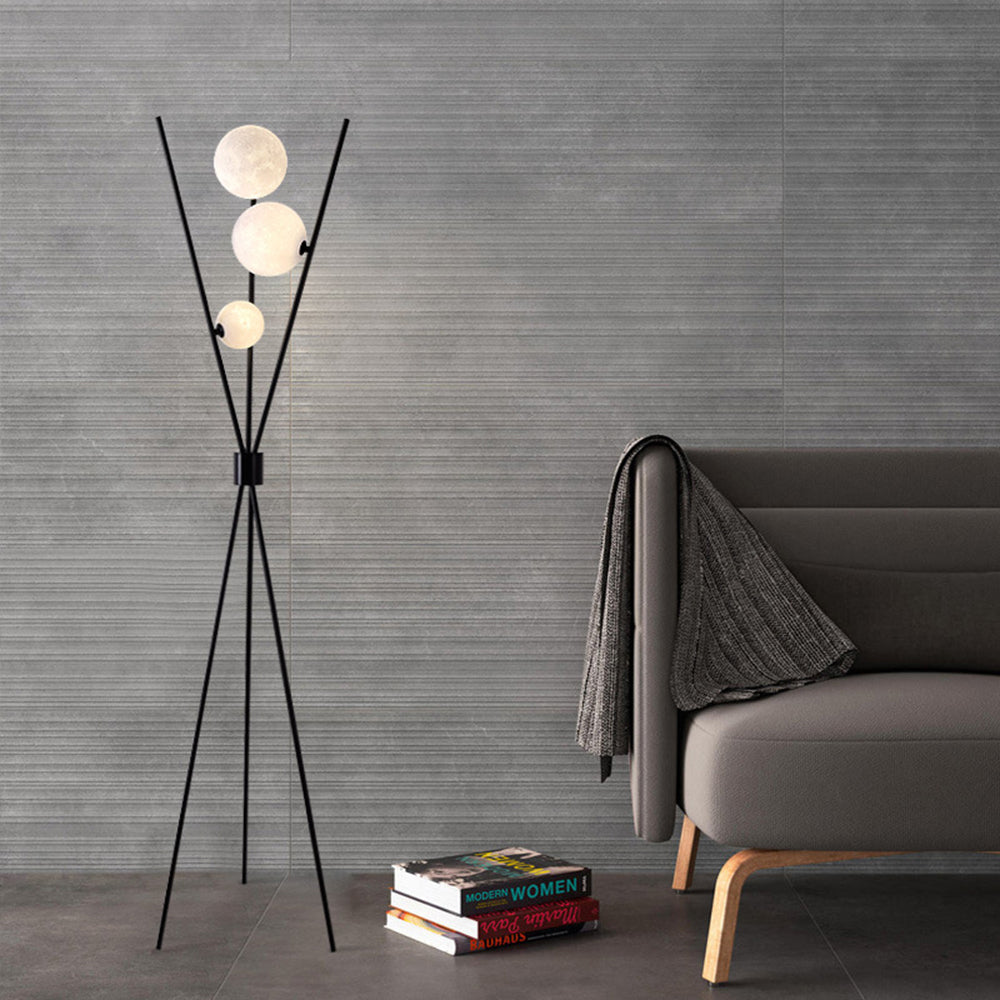 Mira Moderna Minimalista Metal Lámpara de Pie Negra