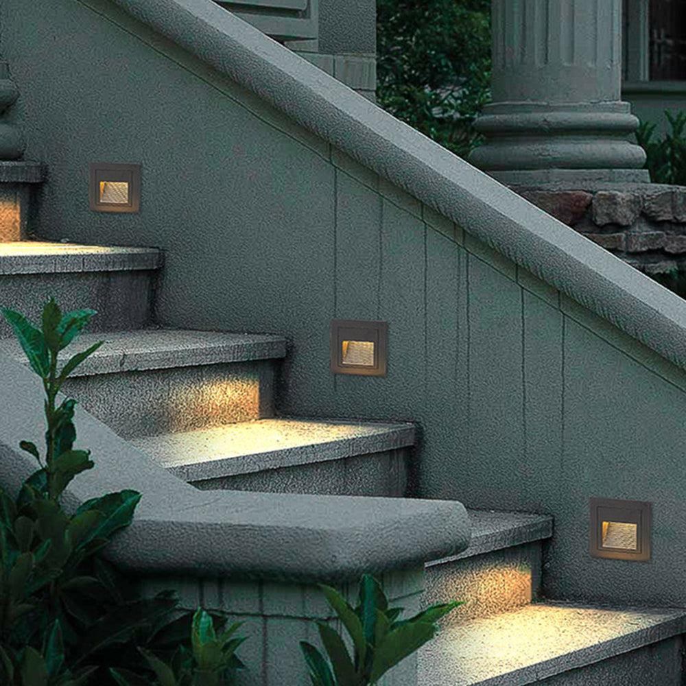 Ray Moderno Cuadrado Metal Aplique Exterior Patio Jardín