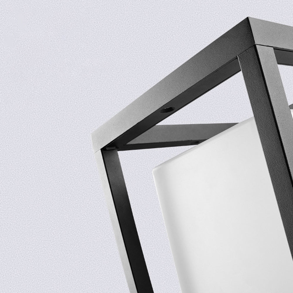 Ray Moderna Rectangular Metal Lámpara Exterior Jardín