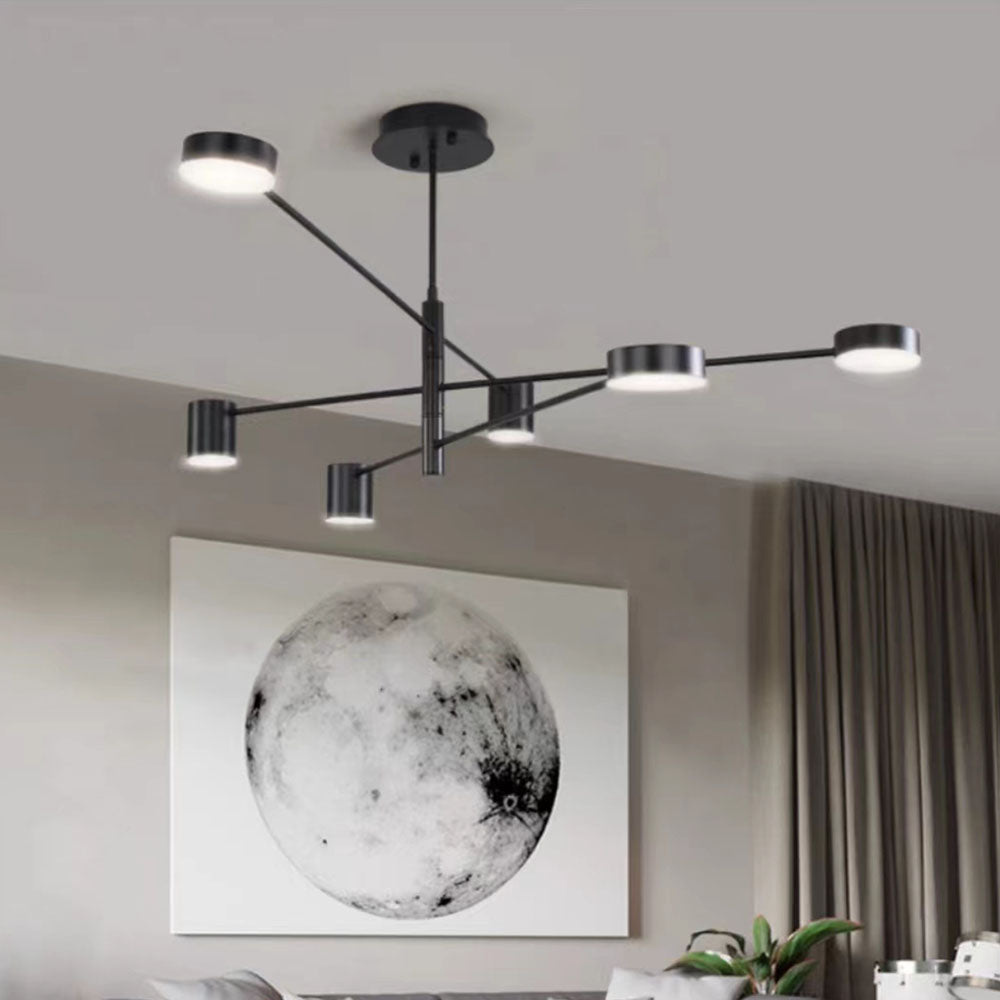 Arisha Moderno Industria Rama LED Lámpara Colgante Negro/Oro Dormitorio/ Salón Metal