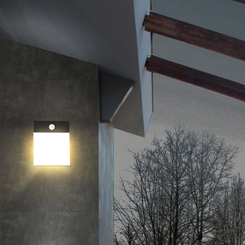 Ray Moderno Rectangular Metal Acrílico Aplique Exterior