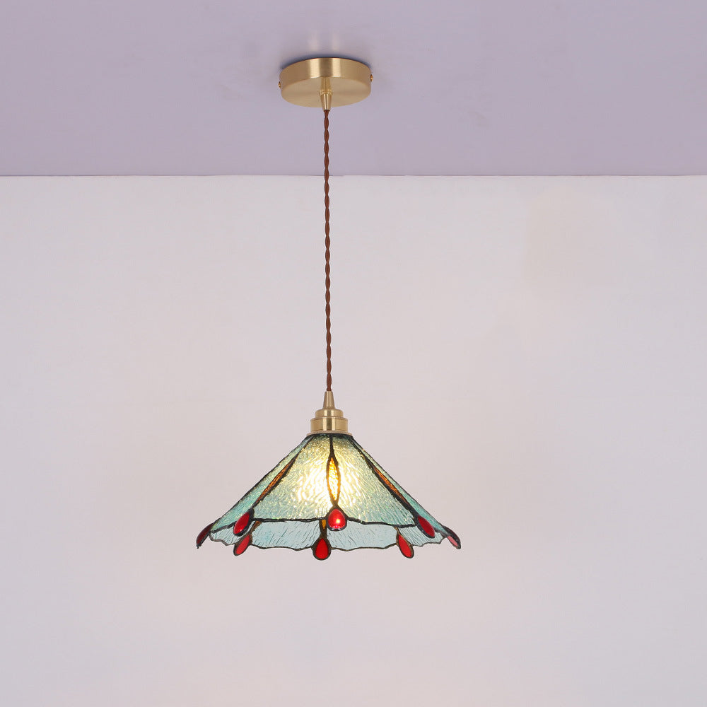 Tiffany Vintage Lámpara Colgante Metal/Vidrio Dormitorio/Salón/Corredor