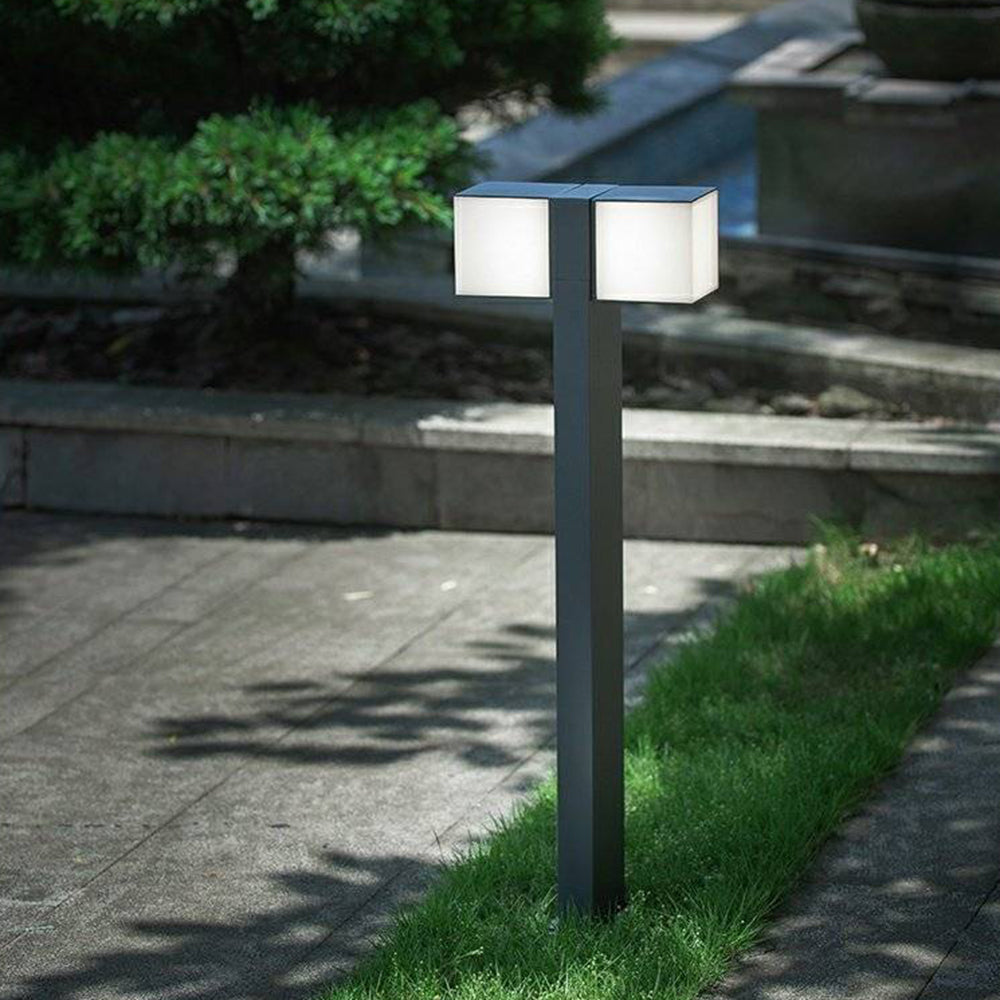 Ray Minimalista Columna Metal Lámpara Exterior Patio