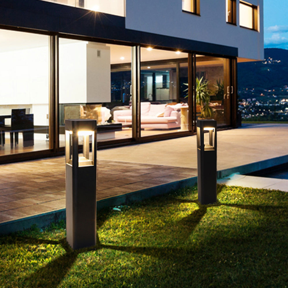 Ray Moderno Lámpara De Pie Exterior Rectangular Metal