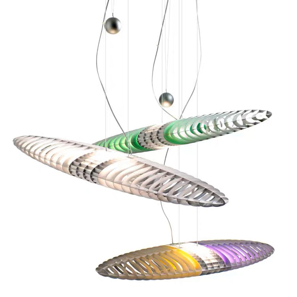 Arisha Moderna Diseño Forma de Barco Metal/Acrílico Lámpara Colgante Multicolores