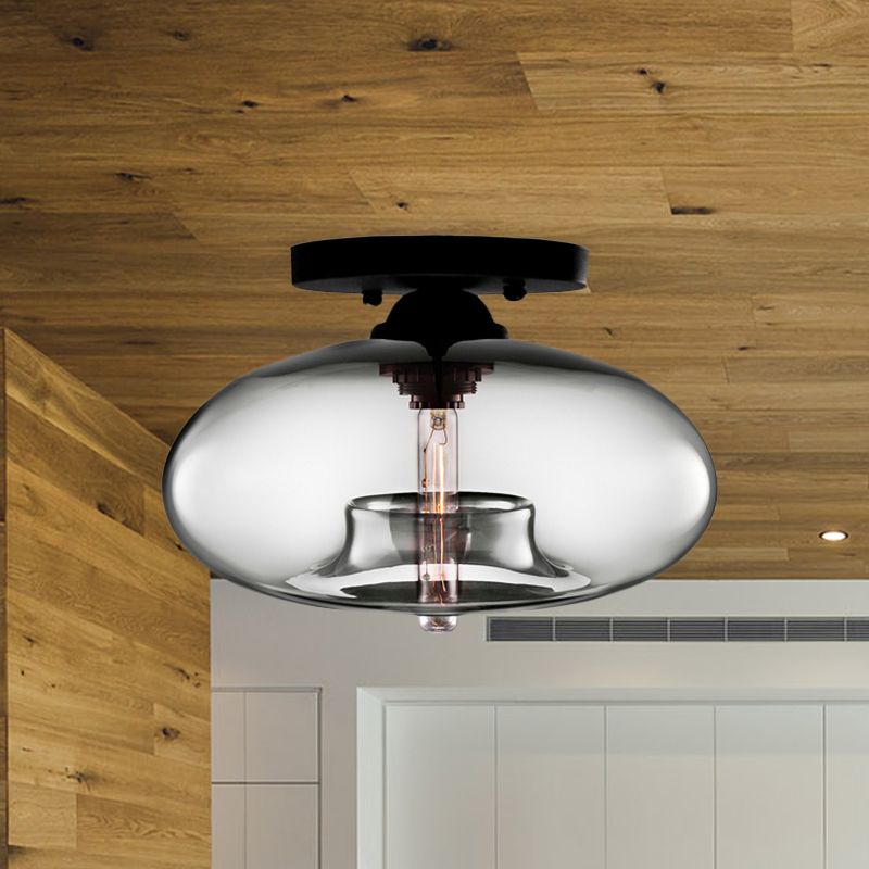 Arisha Lámpara de Techo Industrial Art Decó Globo Flush Mount Salón