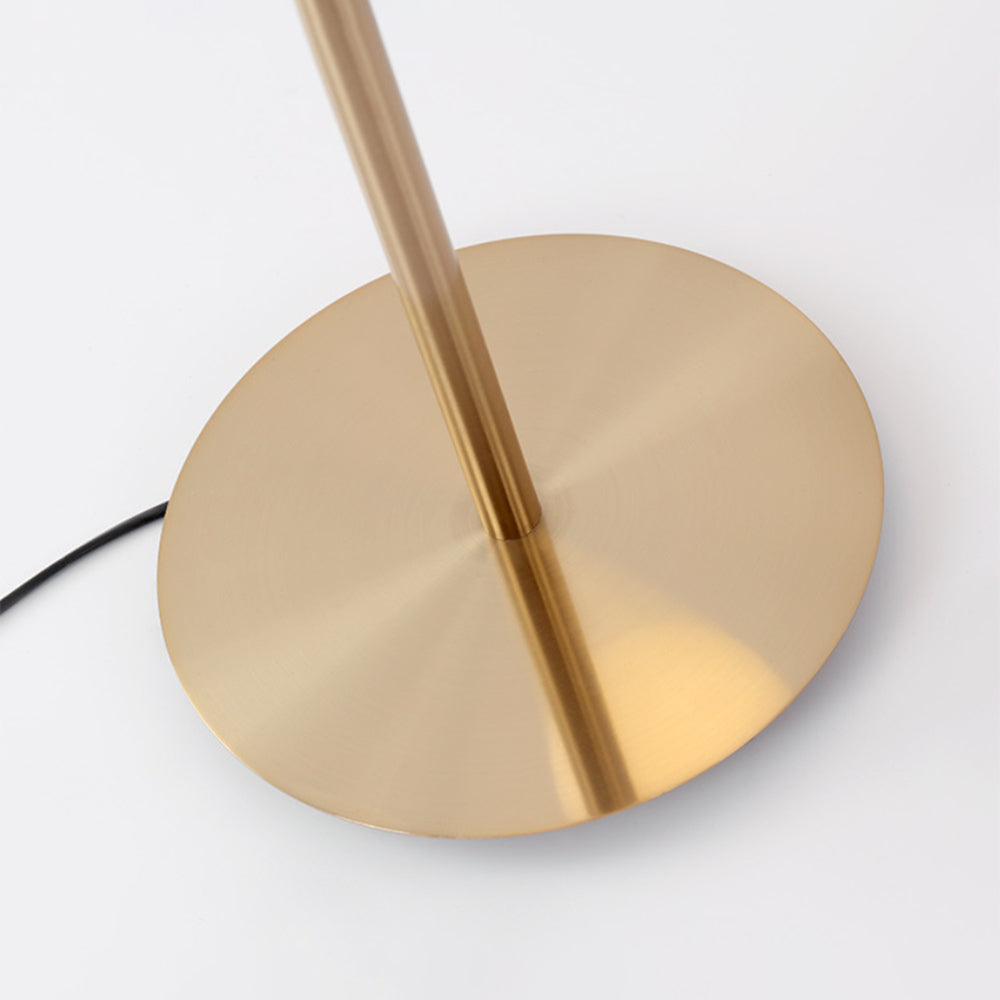 Mira Moderna Lineal Metal/Vidrio Lámpara de Pie Dorado