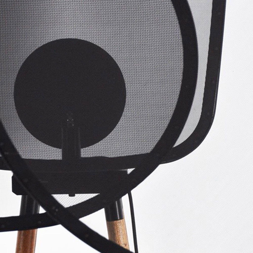 Mira Lámpara de Pie Metal/Madera Moderna Diseño Negra