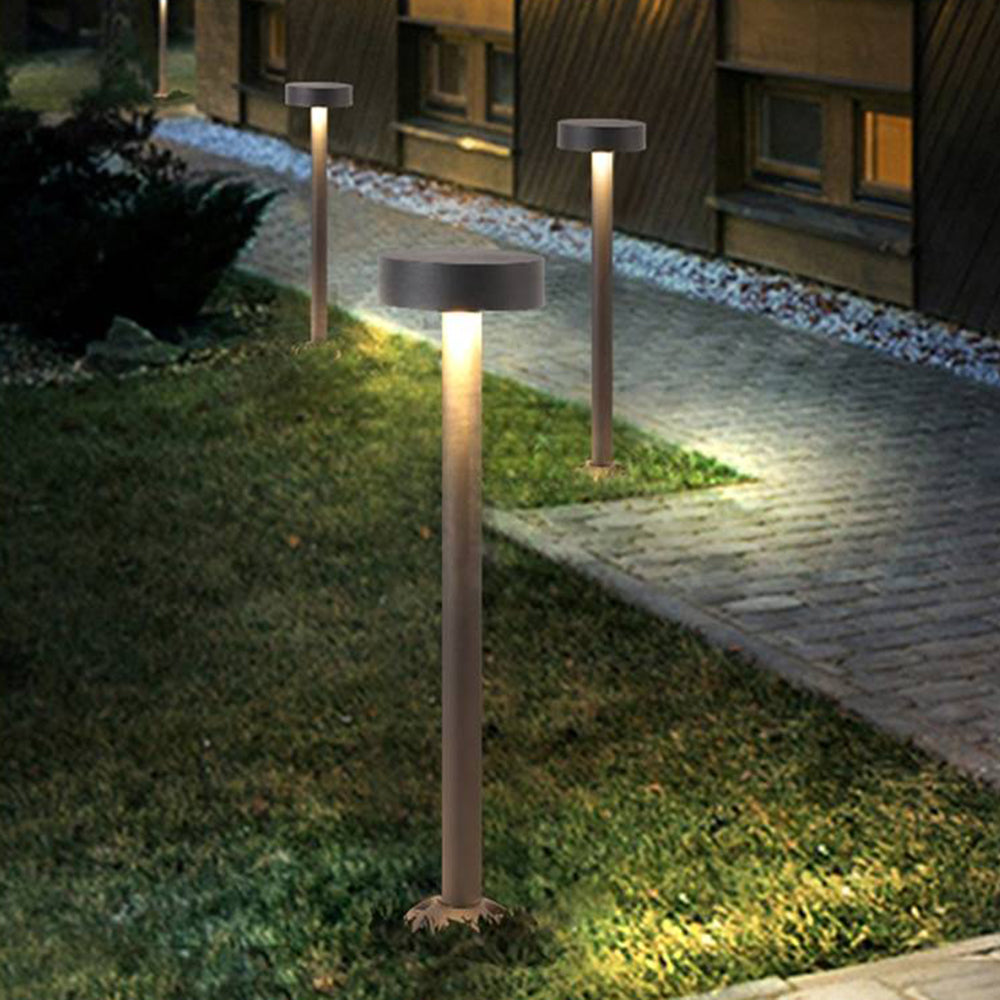 Ray Moderna Lámpara de Pie Exterior Metal Vidrio Patio