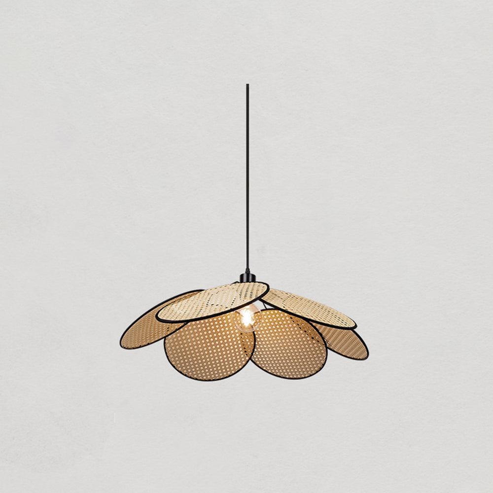 Ritta Vintaje Irregular Metal/Rota Lámpara Colgante Negra/Blanca