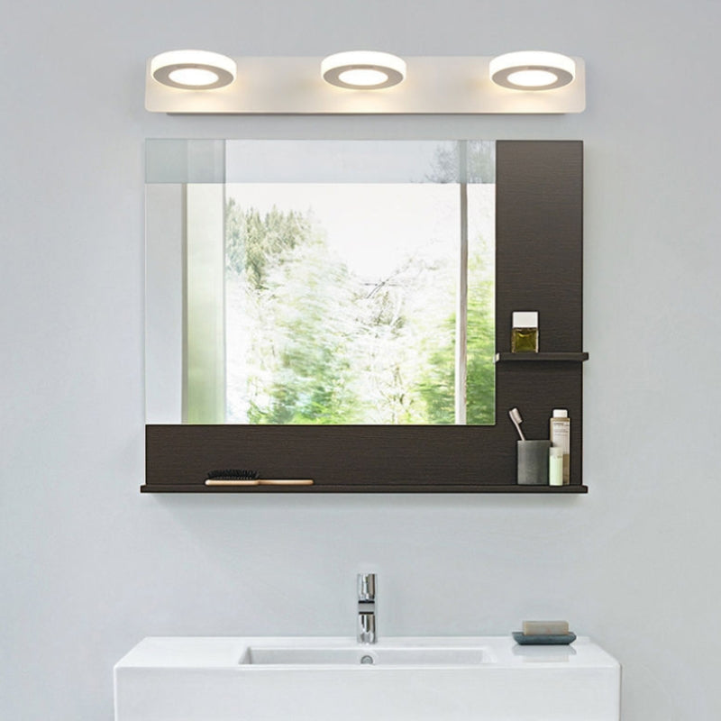 Arisha Minimalista Redondo Metal/Acrílico Aplique de Pared Blanco