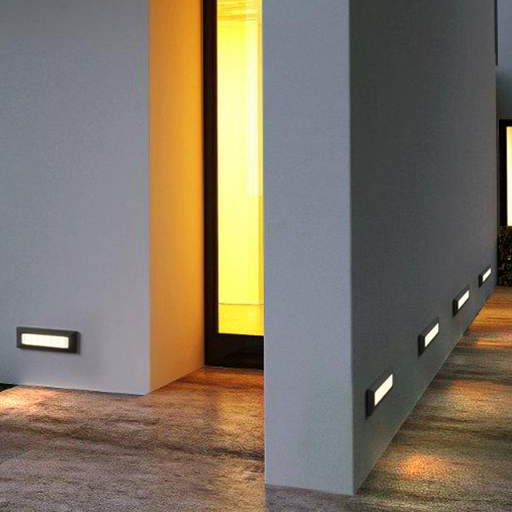 Ray Aplique Exterior Moderna Rectangular Metal Acrílico