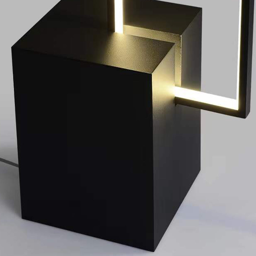 Mira Moderna Minimalista Lineal Metal Lámpara de Pie Negra