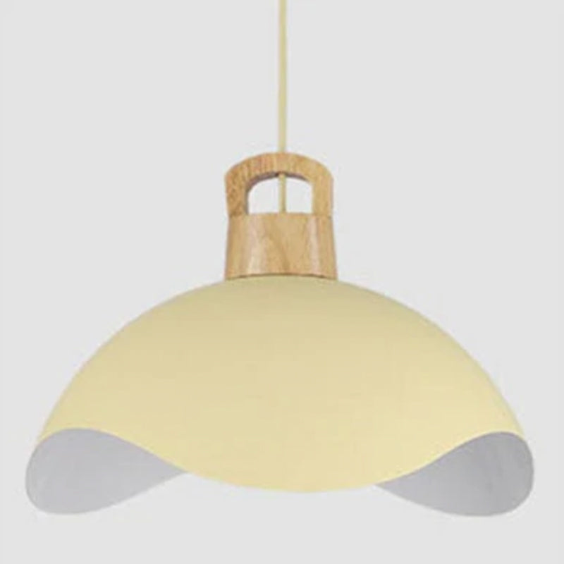 Valentina Decorativa Metal Minimalista Lámpara Colgante Madera