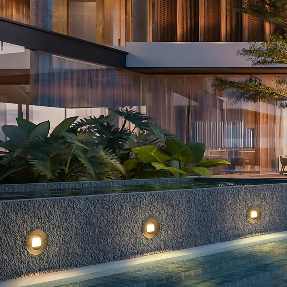 Ray Moderna Cilíndrica Metal Lámpara Exterior Jardín