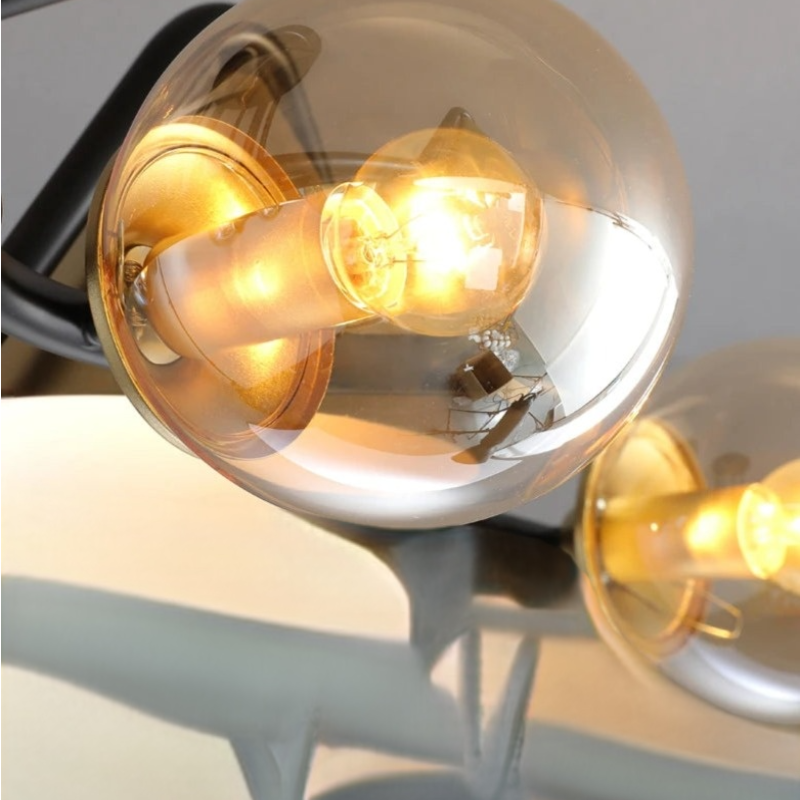 Arisha Inusual LED Lámpara de Techo Metal/Vidrio Dormitorio/Salón