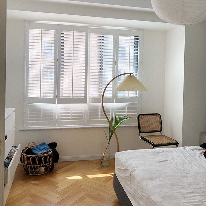 Muto Moderno Geométrico Metal LED Lámpara de Pie Blanco/Beige/Café