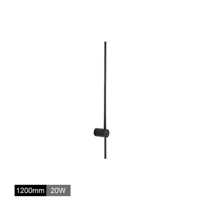 Arisha Minimalita Lineal Metal LED Aplique de Pared Negro