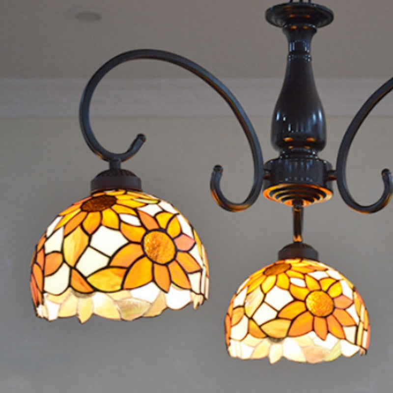 Tiffany Moderno LED Lámparas De Araña Metal/Vidrio Salón
