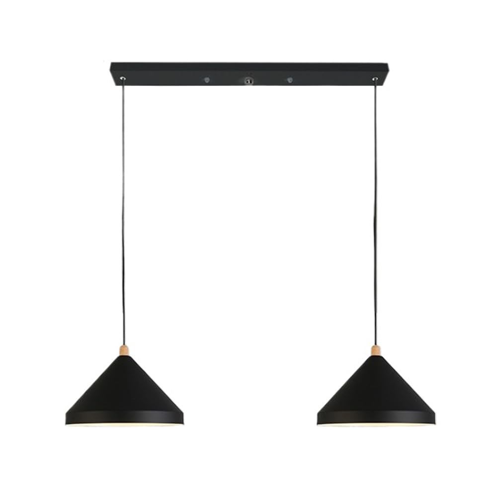 Valentina Industrial Metal Lámpara colgante Negro/Blanco Dormitorio/Comedor