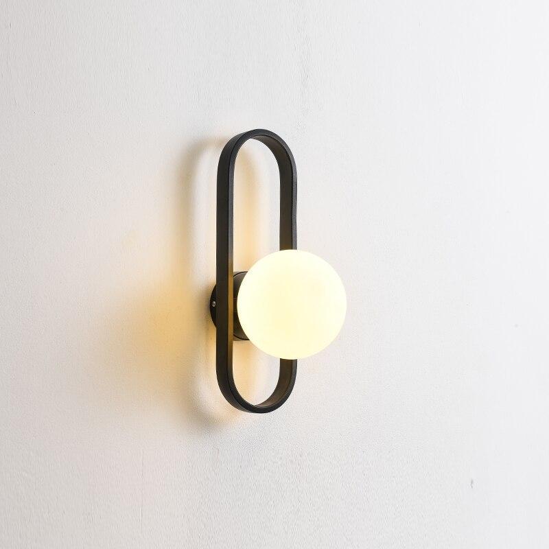 Valentina Moderno Bola Metal Aplique de Pared Dorado/Negro